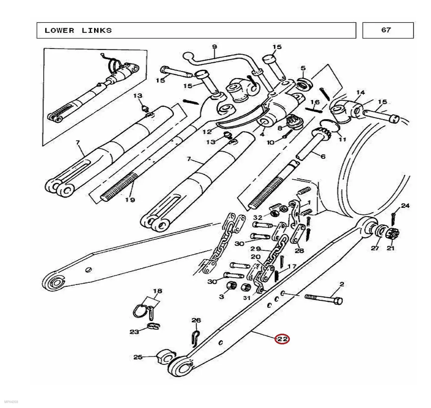 Millat Massey Ferguson Tractor Spare Part LINKLOWER MF 240 2503511869289 - Massey Ferguson tractor spare part