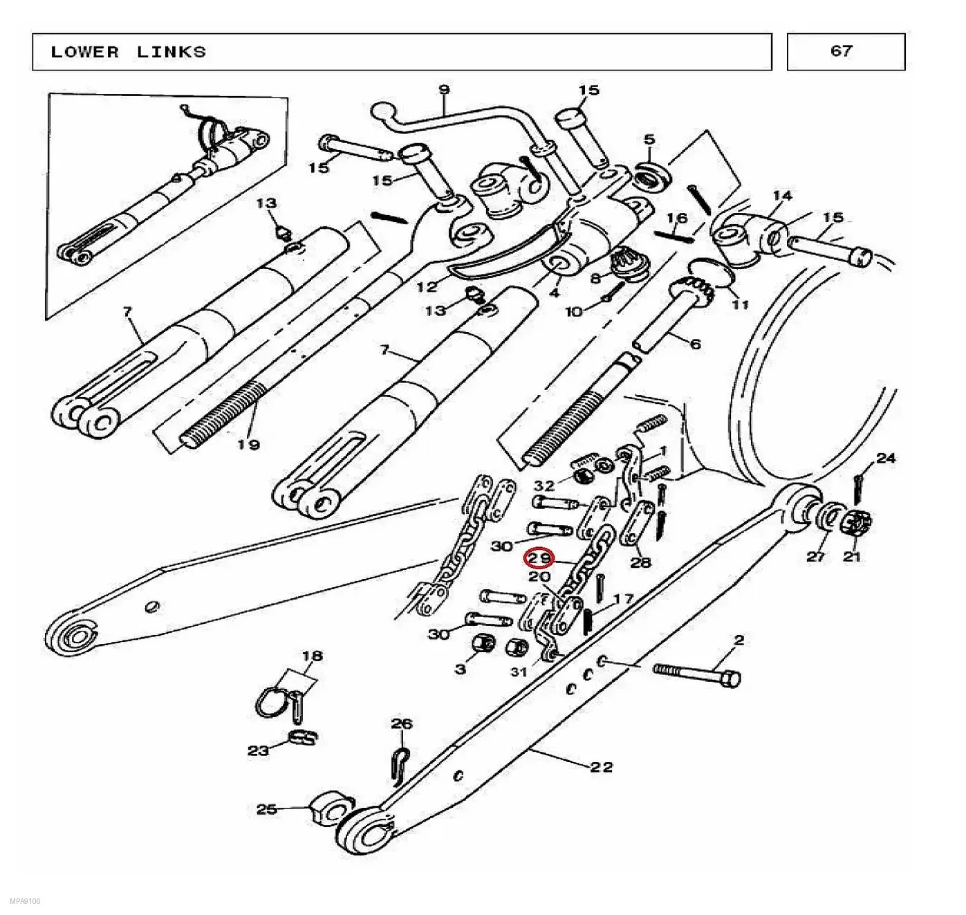 Millat Massey Ferguson Tractor Spare Part LINKCHAIN 2504511863283 - Massey Ferguson tractor spare part
