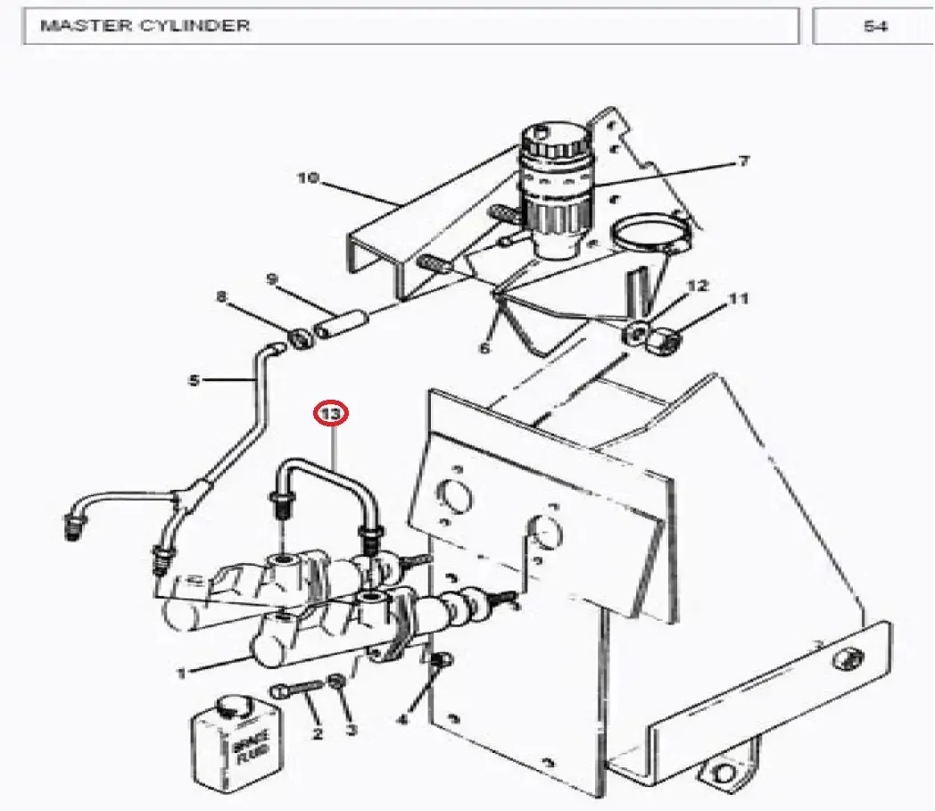Diagram reference for Millat Massey Ferguson Tractor Spare Part 3 PIPE UTYPEMCYL 16305313614834 - Massey Ferguson tractor spare part