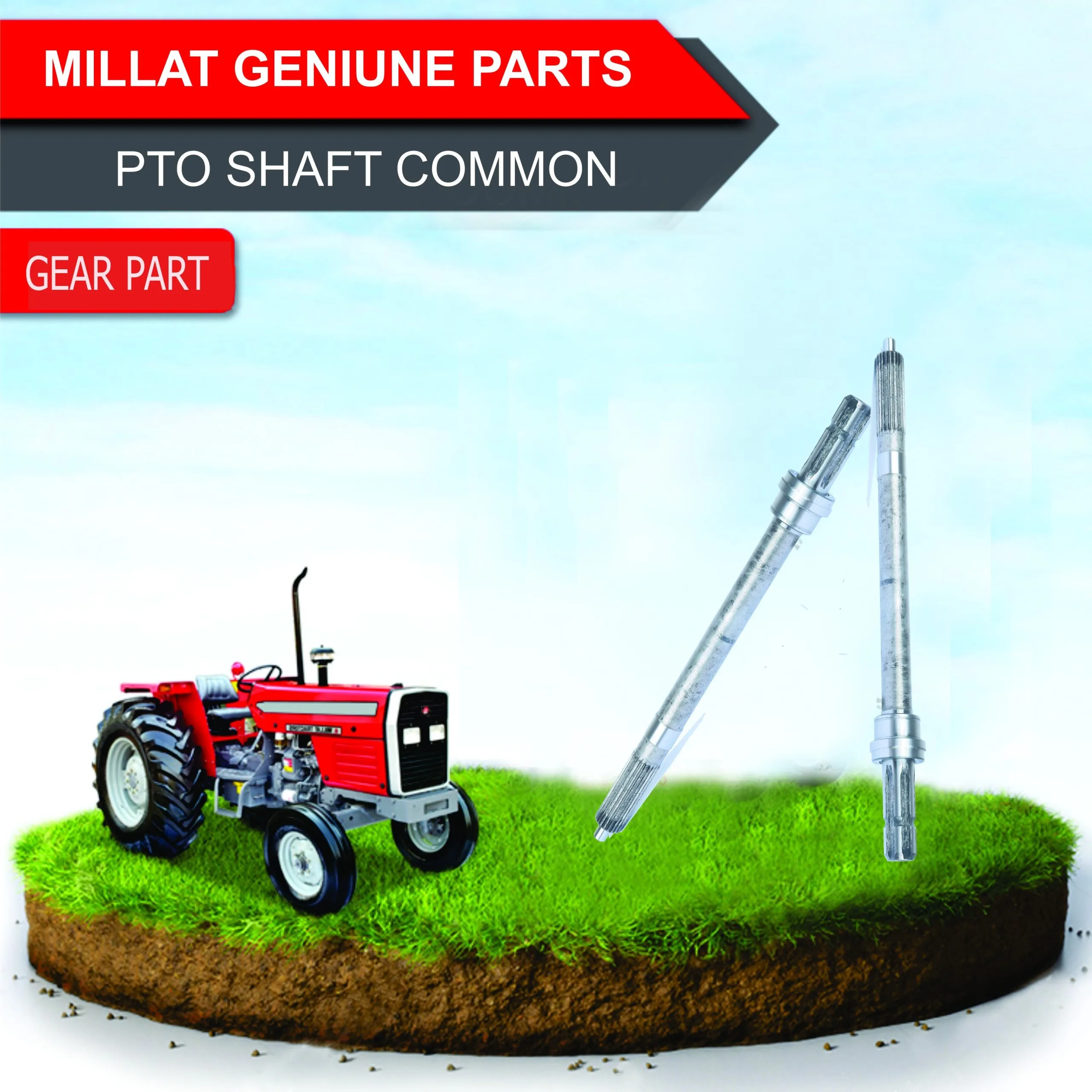 Diagram reference for Millat Massey Ferguson Tractor Spare Part SHAFT PTOCOMMON 1001313599003 - Massey Ferguson tractor spare part