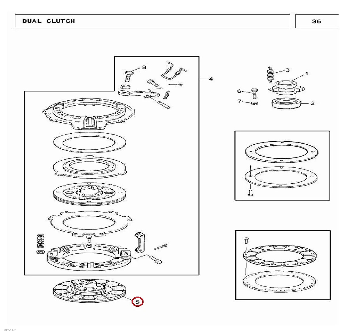 Millat Massey Ferguson Tractor Spare Part PLATE CLUTCH MF 240 460351887889 - Massey Ferguson tractor spare part