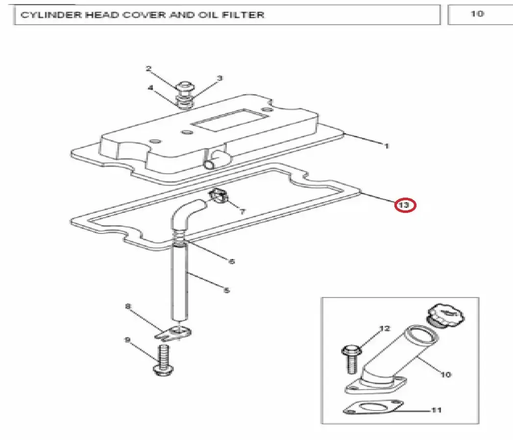 Diagram reference for Millat Massey Ferguson Tractor Spare Part 4 JOINTTAPPET COVER 385 NEW 1833241183324 - Massey Ferguson tractor spare part